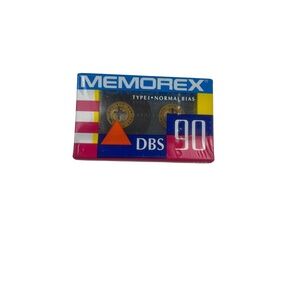 MEMOREX DBS Audio Cassette Tape 90 Min Type I Normal Bias Mixtape Ready